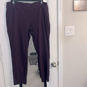 Dana Buchman Patterned Pants Size XL Purple and Black